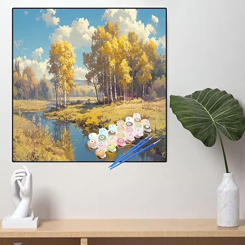 Malen Nach Zahlen Wald Malen Nach Zahlen Erwachsene Bach Painting by Numbers Adult,DIY Handgemalt Ölgemälde set Mit Pinsel/Acrylpigment,Farbe Leinwand Bastelset für Home Dekor Geschenke 80x80cm YL709 Malen Nach Zahlen Wald Malen Nach Zahlen Erwachsene Bach Painting by Numbers Adult,DIY Handgemalt Ölgemälde set Mit Pinsel/Acrylpigment,Farbe Leinwand Bastelset für Home Dekor Geschenke 80x80cm YL709 von huuyaofaa