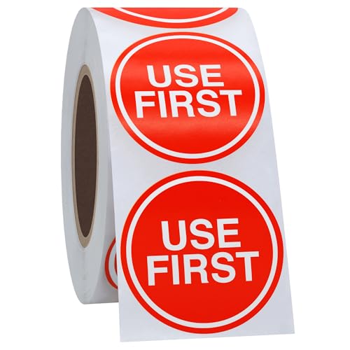 Hycodest 3,8 cm, 500 Stück ''Use First Sticker'' kleine selbstklebende Aufkleber Kreis Etikett Klebepunkte Etiketten Glanzpapier Kreis Rot Hycodest 3,8 cm, 500 Stück ''Use First Sticker'' kleine selbstklebende Aufkleber Kreis Etikett Klebepunkte Etiketten Glanzpapier Kreis Rot von hycodest