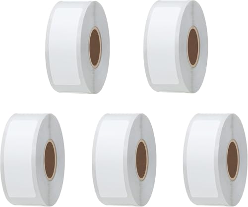 Hycodest 5 Rollen Etikettierer, 12 x 40 mm, selbstklebend, Thermoetiketten, Thermoetikettenband für Etikettiermaschine P12, 150 Stück/Rolle weiß Hycodest 5 Rollen Etikettierer, 12 x 40 mm, selbstklebend, Thermoetiketten, Thermoetikettenband für Etikettiermaschine P12, 150 Stück/Rolle weiß von hycodest
