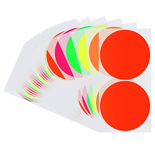 Hycodest 7,6 cm verschiedene fluoreszierende runde Farbkodierungsetiketten, blanko Punktaufkleber, 5 Farben, 50 Stück Hycodest 7,6 cm verschiedene fluoreszierende runde Farbkodierungsetiketten, blanko Punktaufkleber, 5 Farben, 50 Stück von hycodest