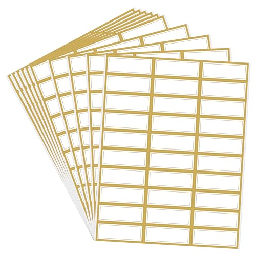Hycodest Goldstempel-Aufkleber, 25 x 66 mm, einfarbig, beschreibbar, mit metallischem Goldrand, 300 Etiketten, 10 Blätter Hycodest Goldstempel-Aufkleber, 25 x 66 mm, einfarbig, beschreibbar, mit metallischem Goldrand, 300 Etiketten, 10 Blätter von hycodest