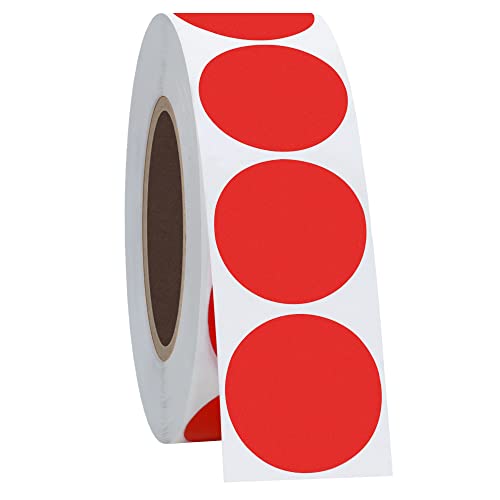 Hycodest Klebepunkte Runde Punktaufkleber, 2,5 cm, Rot, Kreis, 1000 Stück von hycodest