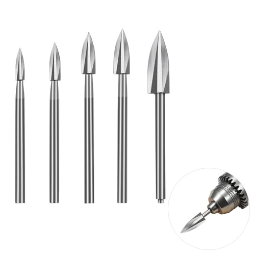 hzexun Fräser Holz Set Kompatibel mit Dremel, 5 Stück HSS Gravierwerkzeug, Rotationswerkzeuge Zubehör Holzfräser 3mm Schaft für Holz Schnitzen,Bohren,Heimwerker,Holzarbeiten,Gravieren hzexun Fräser Holz Set Kompatibel mit Dremel, 5 Stück HSS Gravierwerkzeug, Rotationswerkzeuge Zubehör Holzfräser 3mm Schaft für Holz Schnitzen,Bohren,Heimwerker,Holzarbeiten,Gravieren von hzexun