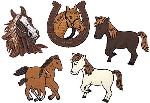 i-Patch - Patches - 0152 - Pferd - Pony - Einhorn - Fohlen - Pferdekopf - Pferde - Hufeisen - Reiten - Applikation - Aufbügler - Aufnäher - Sticker - zum aufbügeln - Flicken - Bügelbild - Badges von i-Patch