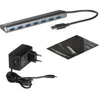 i-tec® USB-Hub METAL Series 7-fach silber von i-tec®