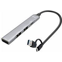 i-tec® USB-Hub USB-A/USB-C Metal  4-fach grau von i-tec®
