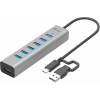 i-tec® USB-Hub USB-C/USB-A Charging Metal 7-fach grau von i-tec®
