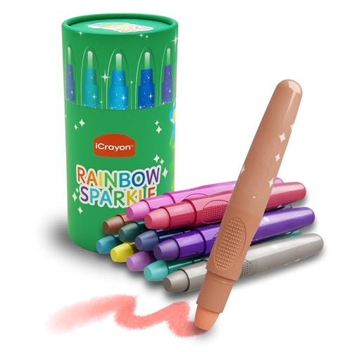 12 Farben Regenbogen-Glitzer-Metallic-Aquarell-Gel-Balstifte, waschbar, ungiftig, Glitzer-Maker für Kinder, kein Durcheinander, Geschenke für Jungen und Mädchen 12 Farben Regenbogen-Glitzer-Metallic-Aquarell-Gel-Balstifte, waschbar, ungiftig, Glitzer-Maker für Kinder, kein Durcheinander, Geschenke für Jungen und Mädchen von iCrayon