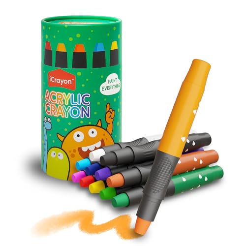 Drehbare Buntstifte für Kleinkinder, ungiftig, Aquarellstift für Kinder, schnell trocknend, ultraseidig, leicht zu reinigen, Geschenk für Jungen und Mädchen von iCrayon