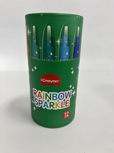 iCrayon Regenbogen-Glitzer-Metallic-Aquarell-Gelkreiden, 12 Farben von iCrayon