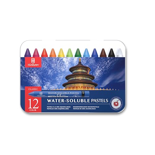 iCrayon Wasserlösliche Pastellkreiden, Aquarell-Pastellkreide-Set für Anfänger und Hobbyisten, 12 Farben iCrayon Wasserlösliche Pastellkreiden, Aquarell-Pastellkreide-Set für Anfänger und Hobbyisten, 12 Farben von iCrayon