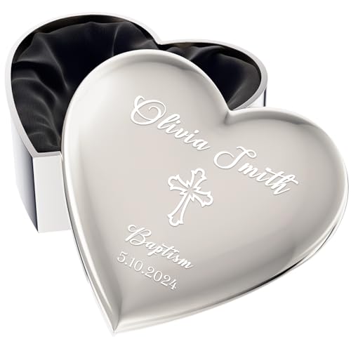 iDIY Personalisierte Schmuckschatulle für Mädchen mit Kreuz, Name und Datum, Mädchen Taufe Geschenk, Baby Mädchen Taufe Geschenke-Baptism iDIY Personalisierte Schmuckschatulle für Mädchen mit Kreuz, Name und Datum, Mädchen Taufe Geschenk, Baby Mädchen Taufe Geschenke-Baptism von iDIY