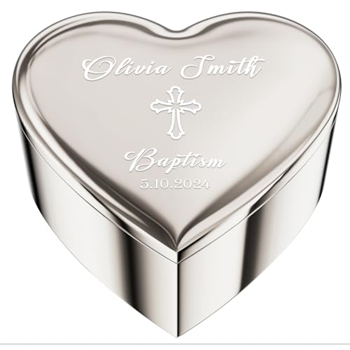 iDIY Personalisierte Schmuckschatulle für Mädchen mit Kreuz, Name und Datum, Mädchen Taufe Geschenk, Baby Mädchen Taufe Geschenke-Baptism iDIY Personalisierte Schmuckschatulle für Mädchen mit Kreuz, Name und Datum, Mädchen Taufe Geschenk, Baby Mädchen Taufe Geschenke-Baptism von iDIY