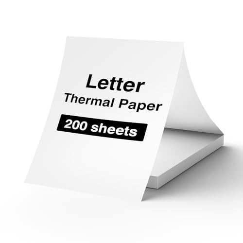 Thermo-Klappdruckpapier, 200 Blatt, 21,6 x 27,9 cm, US-Buchstabe, kontinuierlicher Druck für MT610 Thermodrucker, kompatibel mit iDPRT/HPRT/PRT tragbaren Druckern und anderen Dokumentendruckern von iDPRT