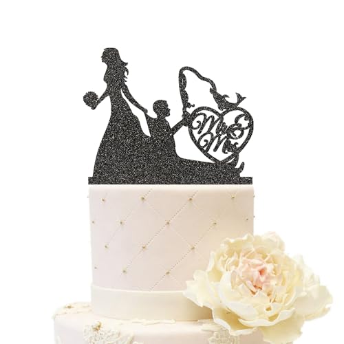 iEventStar Tortenaufsatz für Hochzeitstorte mit Angler, Brautpaar, personalisierbar, für Brautparty, Antrag, Jahrestag, Party, Kuchendekoration, Fischerpaar 2, Glitzer-Schwarz iEventStar Tortenaufsatz für Hochzeitstorte mit Angler, Brautpaar, personalisierbar, für Brautparty, Antrag, Jahrestag, Party, Kuchendekoration, Fischerpaar 2, Glitzer-Schwarz von iEventStar