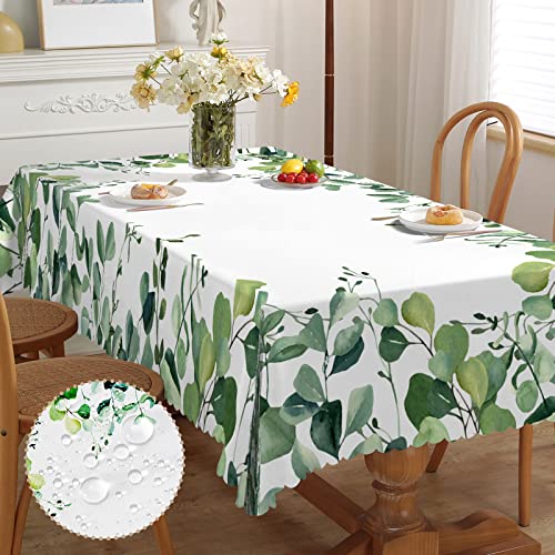 Tischdecke Rechteckig Florals Garten Tischdecken Gartentischdecke Fleckschutz Pflegeleicht Abwaschbar Schmutzabweisend Table Cloth für Küche, Esstisch, Couchtisch, Parteien, Abendessen 150x260cm von iEvery