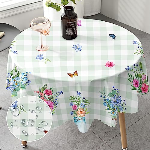 Tischdecke Rund 150 cm Florals landhausstil Tischdecke für Draußen Fleckschutz Pflegeleicht Abwaschbar Schmutzabweisend Table Cloth für Küche, Esstisch, Couchtisch, Parteien, Abendessen Tischdecke Rund 150 cm Florals landhausstil Tischdecke für Draußen Fleckschutz Pflegeleicht Abwaschbar Schmutzabweisend Table Cloth für Küche, Esstisch, Couchtisch, Parteien, Abendessen von iEvery
