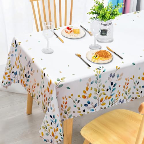 iEvery Tischdecke Abwaschbar, Eukalyptus Gartentischdecke Rechteckig Wetterfest Floral Table Cloth Polyester Tischdecke Waterproof für Outdoor Gartentisch Küche Esstisch Garten 110x140 cm iEvery Tischdecke Abwaschbar, Eukalyptus Gartentischdecke Rechteckig Wetterfest Floral Table Cloth Polyester Tischdecke Waterproof für Outdoor Gartentisch Küche Esstisch Garten 110x140 cm von iEvery