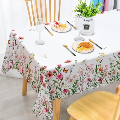 iEvery Tischdecke Abwaschbar, Floral Gartentischdecke Rechteckig Wetterfest Floral Table Cloth Polyester Tischdecke Waterproof für Outdoor Gartentisch Küche Esstisch Garten 140x180 cm iEvery Tischdecke Abwaschbar, Floral Gartentischdecke Rechteckig Wetterfest Floral Table Cloth Polyester Tischdecke Waterproof für Outdoor Gartentisch Küche Esstisch Garten 140x180 cm von iEvery