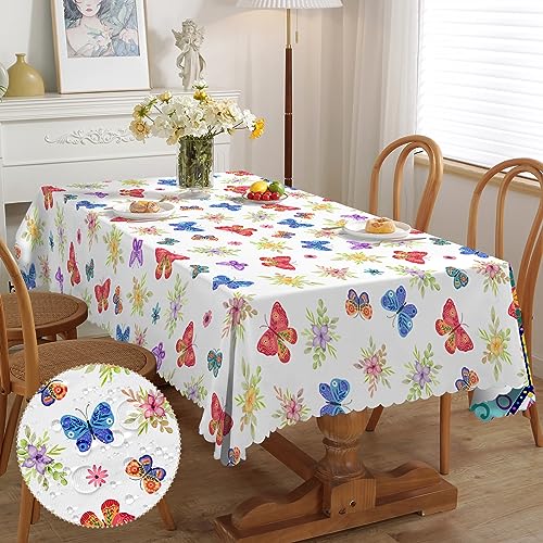 iEvery Tischdecke Frühling Abwaschbar, Floral Schmetterling Gartentischdecke Rechteckig Wetterfest Table Cloth für Draußen Polyester Tischdecke für Gartentisch Küche Esstisch Garten 140x180 cm iEvery Tischdecke Frühling Abwaschbar, Floral Schmetterling Gartentischdecke Rechteckig Wetterfest Table Cloth für Draußen Polyester Tischdecke für Gartentisch Küche Esstisch Garten 140x180 cm von iEvery