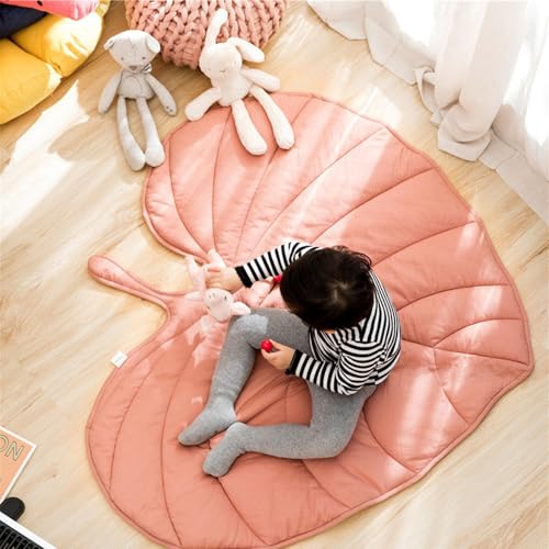 iFCOW Baby-Kinderzimmer-Teppich, Blattform Baumwolle Krabbelmatte Tummy Time Kleinkind Spielmatte Maschine waschbar Zimmer Dekoration Kissen iFCOW Baby-Kinderzimmer-Teppich, Blattform Baumwolle Krabbelmatte Tummy Time Kleinkind Spielmatte Maschine waschbar Zimmer Dekoration Kissen von iFCOW