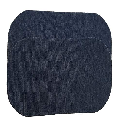 iHS Range 2er Bügelflicken DUNKELBLAU zum Aufbügeln 13x18cm I Für Jeans und Mehr I Jeansflicken Ausbesserungsflicken Reparatur-Flicken Reparatursatz von iHS Range