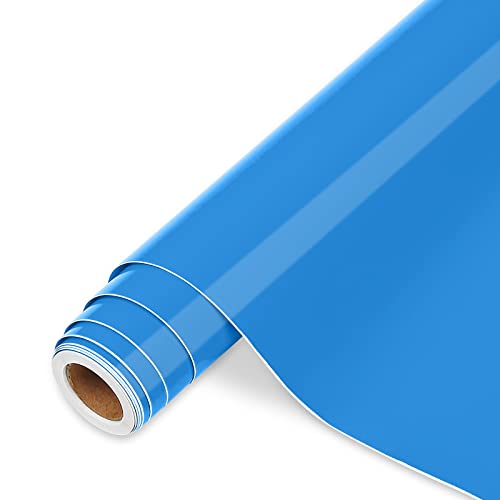 Vinylfolie Plotter Blau, 30.5cm x 366 cm Glänzend Blau Plotterfolie selbstklebend Vinyl, Blau Plotterfolie Vinyl Für Cricut, Silhouette Cameo, die meisten Schneidemaschine von iImagine Vinyl