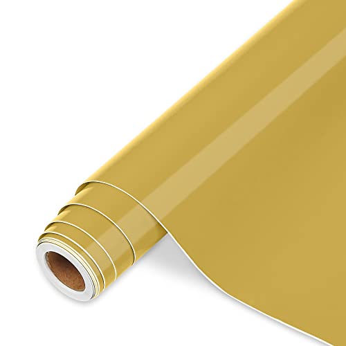 Vinylfolie Plotter Gold, 30.5cm x 366 cm Glänzend Gold Plotterfolie selbstklebend Vinyl, Gold Plotterfolie Vinyl Für Cricut, Silhouette Cameo, die meisten Schneidemaschine von iImagine Vinyl