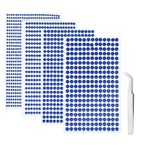 iJiZuo 1792 Stück Glitzersteine Selbstklebend 4 Blatt Strass Aufkleber, Strasss Größe Mixed Selbstklebende Strasssteine, für DIY Fingernagel Handy-Kleidung Dekorationen-Dunkelblau iJiZuo 1792 Stück Glitzersteine Selbstklebend 4 Blatt Strass Aufkleber, Strasss Größe Mixed Selbstklebende Strasssteine, für DIY Fingernagel Handy-Kleidung Dekorationen-Dunkelblau von iJiZuo