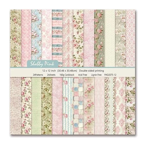12 × 12 Boho Scrapbook Papier Vintage Blumenmuster Papierblock, 24 Blatt doppelseitiges Bobo-Blumen-Scrapbooking-Kartonpapier Block für Urlaubskarten, DIY Journaling. 12 × 12 Boho Scrapbook Papier Vintage Blumenmuster Papierblock, 24 Blatt doppelseitiges Bobo-Blumen-Scrapbooking-Kartonpapier Block für Urlaubskarten, DIY Journaling. von iKammo