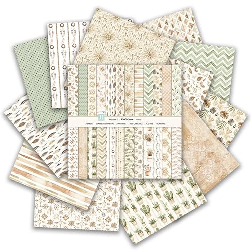 Scrapbook-Papier, 30,5 x 30,5 cm, Vintage-Stil, böhmisches Muster, Bastelpapier, 24 Blatt, doppelseitig, Bobo, Blumenmuster, Scrapbooking, Karton, Papierblock für Urlaub, Karten, DIY, Origami-Papier. Scrapbook-Papier, 30,5 x 30,5 cm, Vintage-Stil, böhmisches Muster, Bastelpapier, 24 Blatt, doppelseitig, Bobo, Blumenmuster, Scrapbooking, Karton, Papierblock für Urlaub, Karten, DIY, Origami-Papier. von iKammo