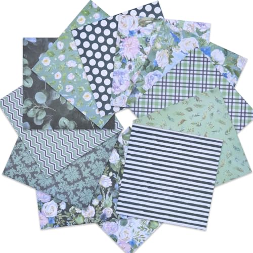Vintage Floral Scrapbook Paper Pad Flower Patterned Cardstock Paper 6x6 ,24 Sheets Single Side Blue Junk Journal Scrapbooking Papers for DIY Origami Card Making Art Collage Decorative Craft Papers von iKammo