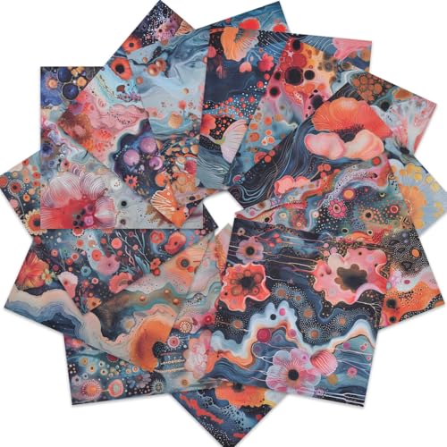 Vintage Floral Scrapbook Paper Pad Flower Patterned Cardstock Paper 6x6 ,24 Sheets Single Side Junk Journal Scrapbooking Papers for DIY Origami Card Making Art Collage Decorative Craft Papers von iKammo