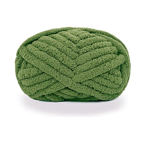 iKneonei 3 x 230 Gramm Dicke Wolle Garn Strickgarn, Super Soft Chenille Chunky Yarn, Wolle Super Bulky für Teppiche, Sofadecken, Decken, Heimdekoration, Armstricken Wolle - Green iKneonei 3 x 230 Gramm Dicke Wolle Garn Strickgarn, Super Soft Chenille Chunky Yarn, Wolle Super Bulky für Teppiche, Sofadecken, Decken, Heimdekoration, Armstricken Wolle - Green von iKneonei