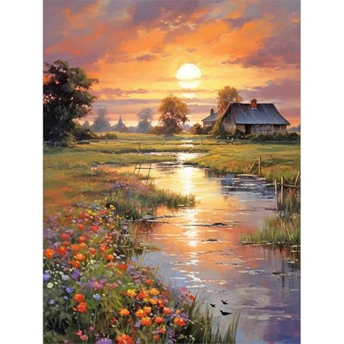 iLovwvoea Diamond Painting, 5D DIY Diamond Painting für Erwachsene und Kinder, DIY Full Drill Farbe mit Diamant, Home Wall Decor 30 x 40CM von iLovwvoea