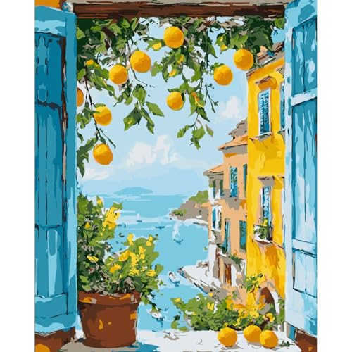 iLovwvoea Malen nach Zahlen Erwachsene, DIY Handgemalt Ölgemälde Kit - 40 x 50 cm Leinen-Leinwand und 3 Pinsel, Acrylfarbe, ohne Rahmen iLovwvoea Malen nach Zahlen Erwachsene, DIY Handgemalt Ölgemälde Kit - 40 x 50 cm Leinen-Leinwand und 3 Pinsel, Acrylfarbe, ohne Rahmen von iLovwvoea