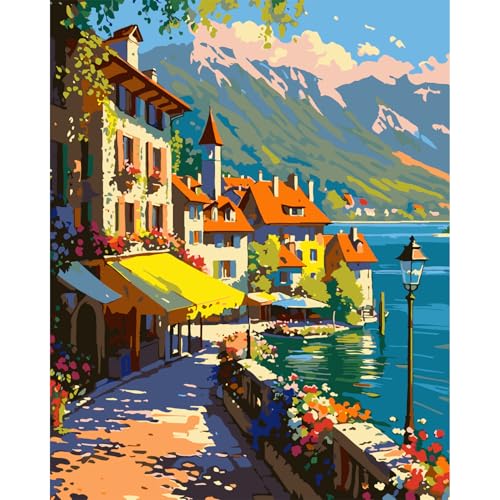iLovwvoea Malen nach Zahlen Erwachsene, DIY Handgemalt Ölgemälde Kit - 40 x 50 cm Leinen-Leinwand und 3 Pinsel, Acrylfarbe, ohne Rahmen iLovwvoea Malen nach Zahlen Erwachsene, DIY Handgemalt Ölgemälde Kit - 40 x 50 cm Leinen-Leinwand und 3 Pinsel, Acrylfarbe, ohne Rahmen von iLovwvoea