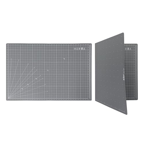 iMAT Flip Schneidematte Note A1 (Zoll-Version), 24 x 36 Zoll (60 x 90 cm), faltbar, ideal zum Basteln, Papierschneiden, große Leder- und Stoffprojekte, Skizzieren, Zeichnen (Aschgrau) von iMAT