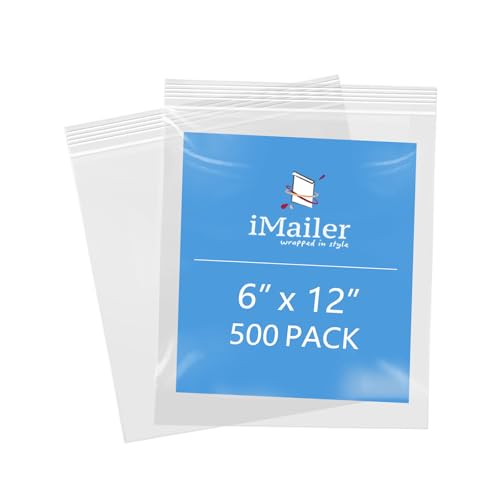 iMailer 15,2 x 30,5 cm, 500 Stück, 2 mm, wiederverschließbare Reißverschlussbeutel, kleine transparente Plastiktüten zur Aufbewahrung, Organisation, Handwerk, Snacks, Schmuck, Hardware iMailer 15,2 x 30,5 cm, 500 Stück, 2 mm, wiederverschließbare Reißverschlussbeutel, kleine transparente Plastiktüten zur Aufbewahrung, Organisation, Handwerk, Snacks, Schmuck, Hardware von iMailer