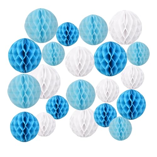 Papier Wabenbälle Set, iMeshbean 21 Stück Blau weiß Wabenball Pom Poms Set Papierkugeln 15cm 20cm 25cm Honeycomb Balls Wabenpapier Dekoration Set für Hochzeit Geburtstag Party,Blaues Set Papier Wabenbälle Set, iMeshbean 21 Stück Blau weiß Wabenball Pom Poms Set Papierkugeln 15cm 20cm 25cm Honeycomb Balls Wabenpapier Dekoration Set für Hochzeit Geburtstag Party,Blaues Set von iMeshbean