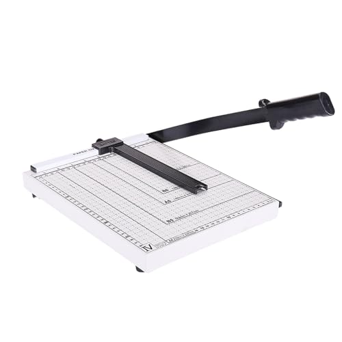 Papierschneider Papierschneidemaschine A4 Hebelschneider aus Metall Schneidemaschine Fotoschneider, Papier Schneidegerät für Zuhause, Schule und Büro,32 x 25 x 5 cm,Weiß Papierschneider Papierschneidemaschine A4 Hebelschneider aus Metall Schneidemaschine Fotoschneider, Papier Schneidegerät für Zuhause, Schule und Büro,32 x 25 x 5 cm,Weiß von iMeshbean