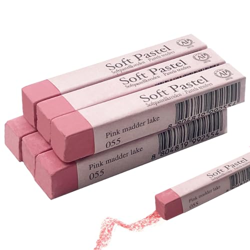 6 Stück Weiche Pastellkreide Set ungiftig Künstler Quadratische Softpastellkreide Professionelle Weichpastell Buntstifte Einfarbig Zeichnung Soft Pastels für Studenten Anfänger Profis von iNelihoo