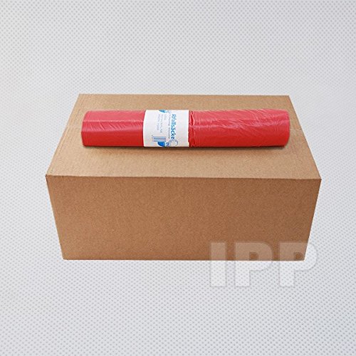 Müllsäcke 120 Liter Typ 60 rot 25 Stück (EUR 0,18 / Beutel) von iPEP