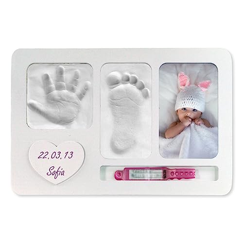 iPiccoli Fußabdrücke Rahmen für Babys, Hand und Fuß, Geschenkideen zur Taufe von Neugeborenen und Mädchen, Fußabdrücke-Set für Geburtstage (Großes Weiß) iPiccoli Fußabdrücke Rahmen für Babys, Hand und Fuß, Geschenkideen zur Taufe von Neugeborenen und Mädchen, Fußabdrücke-Set für Geburtstage (Großes Weiß) von iPiccoli