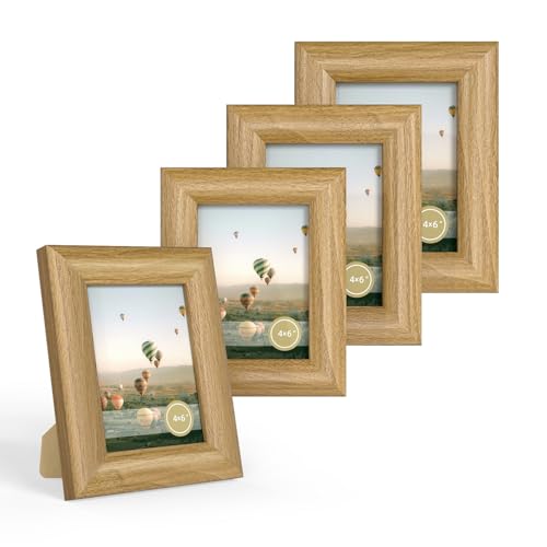 iRahmen Bilderrahmen aus Holz, abgerundete Ecken, 10 x 15 cm, mit HD-Glas, Tischdisplay oder Wandhalterung, Dunkelbraun, 10 x 15 cm, 4 Stück iRahmen Bilderrahmen aus Holz, abgerundete Ecken, 10 x 15 cm, mit HD-Glas, Tischdisplay oder Wandhalterung, Dunkelbraun, 10 x 15 cm, 4 Stück von iRahmen