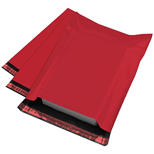 100 x starke große Versandtaschen 30,5 x 40,6 cm Verpackung Versandtaschen iSOUL [Verwendung in Paket, Lieferung, Versand, Post, Paket] [Kunststoffumschläge] Rot von iSOUL