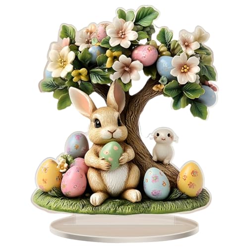 2D Acryl Osterhase Dekor, Osterhasen Statue Frühlings Innendekoration Osterdekoration für den Urlaub, 2D flachen Kaninchen Ostereier Häschen Dekor Ostern Festliche Acryl Tisch Häschen Dekor 2D Acryl Osterhase Dekor, Osterhasen Statue Frühlings Innendekoration Osterdekoration für den Urlaub, 2D flachen Kaninchen Ostereier Häschen Dekor Ostern Festliche Acryl Tisch Häschen Dekor von iSpchen