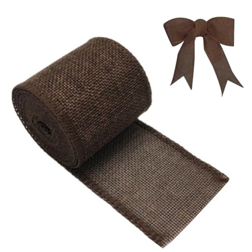 iSpchen,Rollenverkauf Jute Band Kleidung Polyester 6cm Breit Weihnachtsdekoration,Braun*6cm breit iSpchen,Rollenverkauf Jute Band Kleidung Polyester 6cm Breit Weihnachtsdekoration,Braun*6cm breit von iSpchen