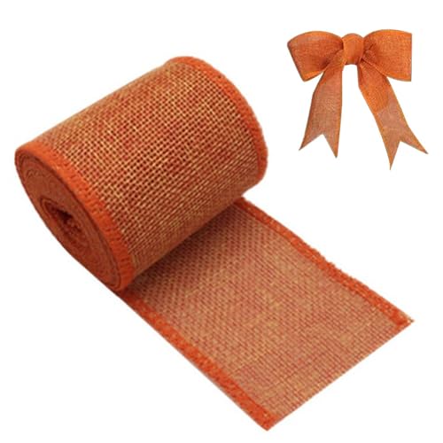 iSpchen,Rollenverkauf Jute Band Kleidung Polyester 6cm Breit Weihnachtsdekoration,Orange*6cm breit iSpchen,Rollenverkauf Jute Band Kleidung Polyester 6cm Breit Weihnachtsdekoration,Orange*6cm breit von iSpchen