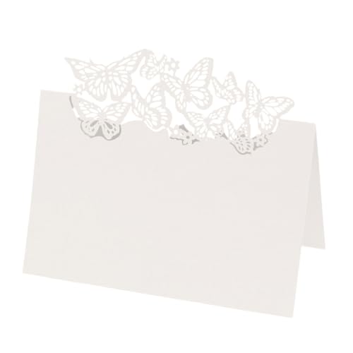 iSpchen 50 Stück Tischkarten gefaltete Namenskarten Papiertischkarte mit ausgehöhltem Schmetterling für Hochzeit Urlaub Feier Bankett Einladung,Elfenbein iSpchen 50 Stück Tischkarten gefaltete Namenskarten Papiertischkarte mit ausgehöhltem Schmetterling für Hochzeit Urlaub Feier Bankett Einladung,Elfenbein von iSpchen